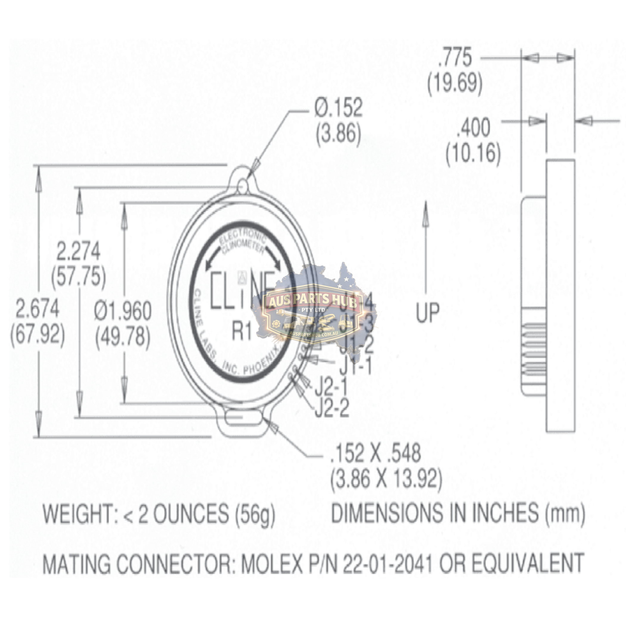 100010-02 Ratiometric Electronic Clinometer 60 Tilt Sensor High Precision Analog PWM Industrial Inclinometer