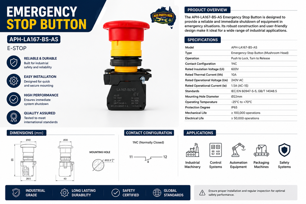 High Quality Emergency Stop Switch LA167 Series APH-LA167-BS-AS