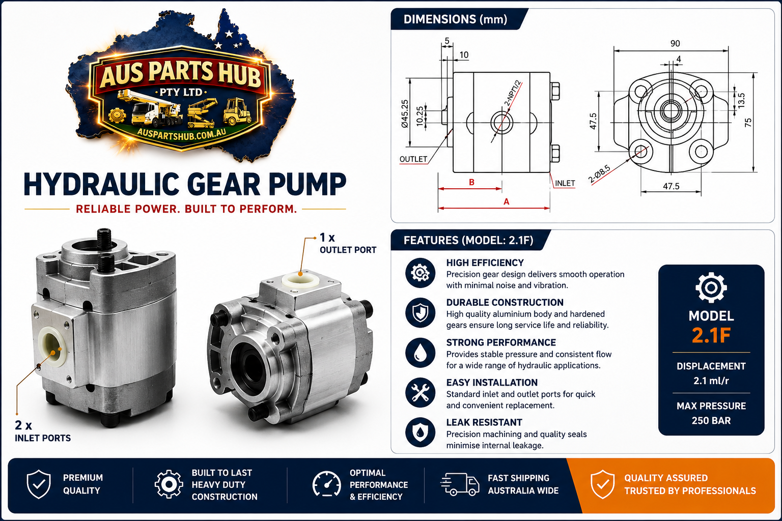Hydraulic Gear Pump CBQZ-2.5F