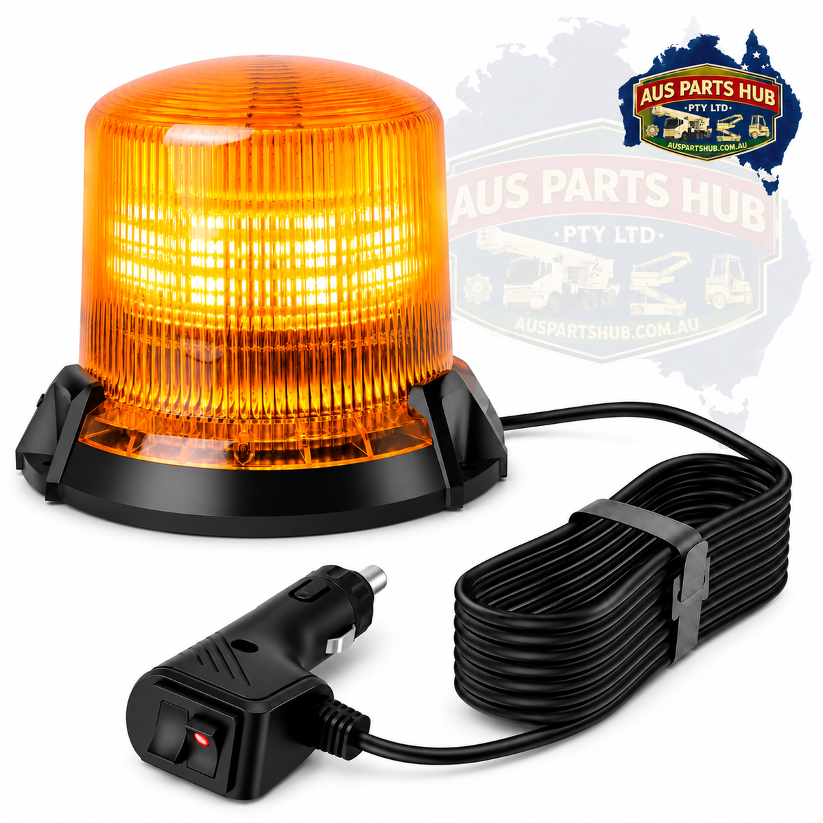 APH85660 Rotating Beacon Warning Light LED Light 12 V - 48 V with Car Charger Cable for Car Truck